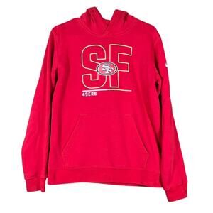 Nike Mens Sweatshirt Red NFL San Francisco 49ers Pullover Kangaroo Pocket XL
